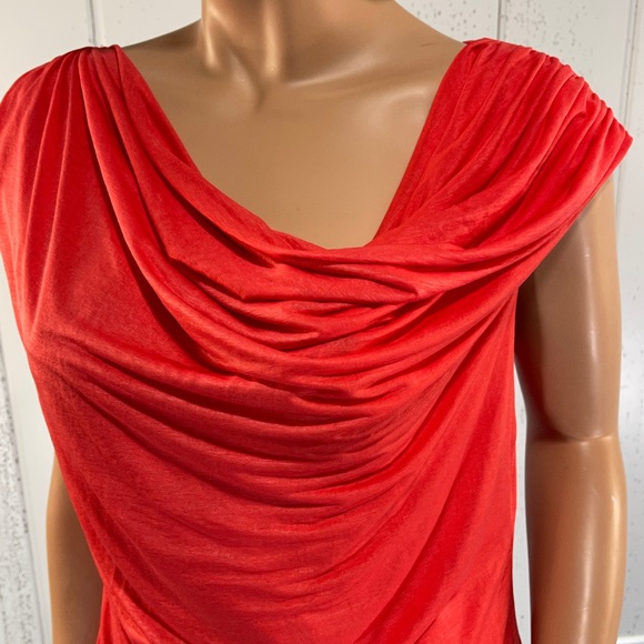 *Laundry by Shelli Segal Women's Layered Draped Sleeveless Top Sz L - Picture 6 of 10